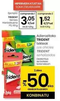 Eroski Trident - senses hierbabuena p3 oferta