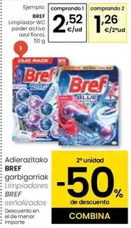 Eroski Bref - limpiador wc poder activo azul floral oferta