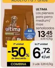 Eroski Ultima - los piensos para perros medium/ maxi señalizados oferta