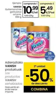 Eroski Vanish - quitamanchas gold poiv oxi pink oferta