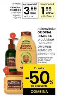 Eroski Original remedies - champu aguac, 400 ml oferta