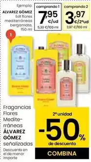 Eroski Álvarez gómez - edt flores mediterráneas bergamota, 150 ml oferta