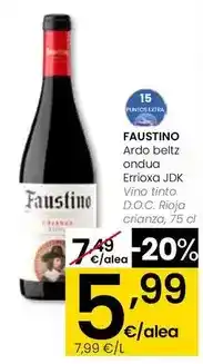 Eroski Faustino - vino tinto d.o.c. rioja crianza, 75 cl oferta