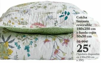 Carrefour Colcha fantasía reversible y funda cojín oferta