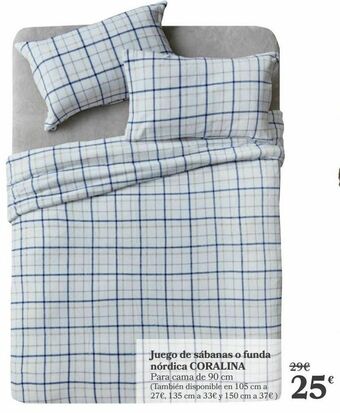 Carrefour Juego de sábanas o funda nórdica coralina oferta