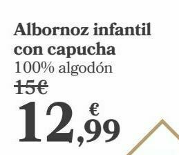 Carrefour Albornoz infantil con capucha oferta