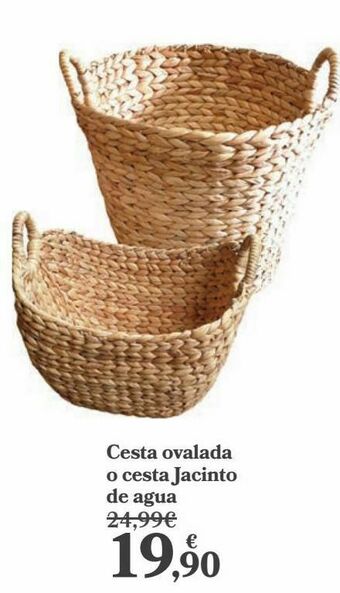 Carrefour Cesta ovalada o cesta jacinto de agua oferta