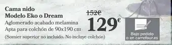Carrefour Cama nido modelo eko o dream oferta