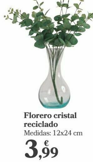 Carrefour Florero cristal reciclado oferta