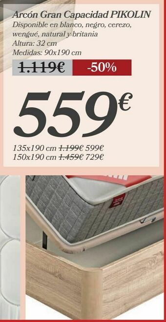 Carrefour Arcón gran capacidad pikolin oferta