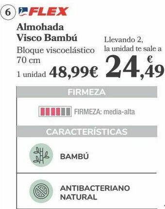 Flex almohada visco bambú