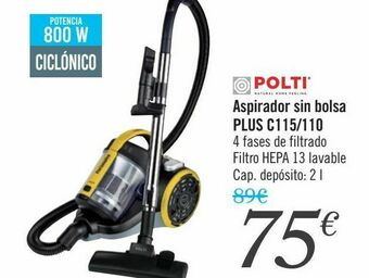Carrefour Polti aspirador sin bolsa plus c115/110 oferta