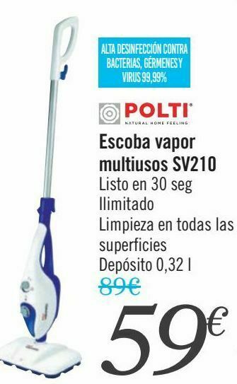 Carrefour Polti escoba vapor multiusos sv210 oferta