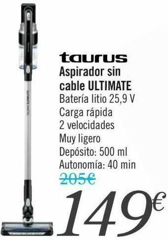 Carrefour Taurus aspirador sin cable ultimate oferta