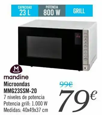 Carrefour Mandine microondas mmg23ssm-20 oferta