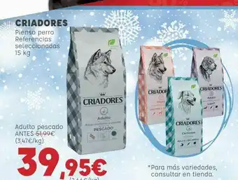 Kiwoko Criadores pienso perro oferta