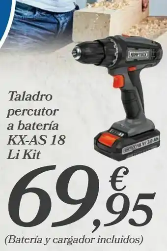 Carrefour Taladro percutor a batería kx-as 18 li kit oferta