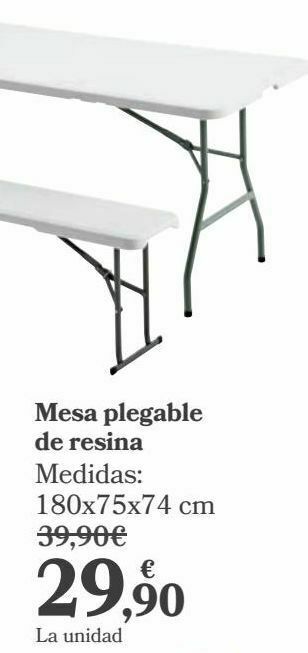 Carrefour Mesa plegable de resina oferta