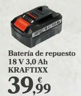 Carrefour Batería de repuesto 18 v 3,0 ah kraftixx oferta