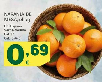 HiperDino Naranja de mesa oferta