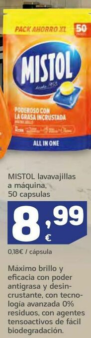HiperDino Mistol lavavajillas a máquina oferta