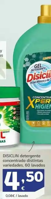 HiperDino Disiclin detergente concentrado distintas variedades oferta