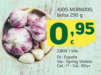 HiperDino Ajos morados oferta