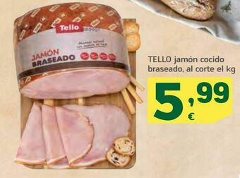 HiperDino Tello jamón cocido braseado oferta