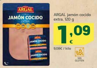 HiperDino Argal jamón cocido extra oferta