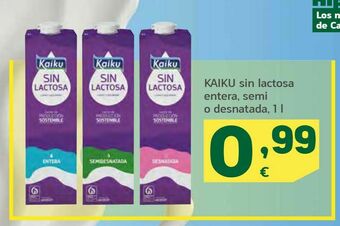 HiperDino Kaiku sin lactosa entera, semi o desnatada oferta