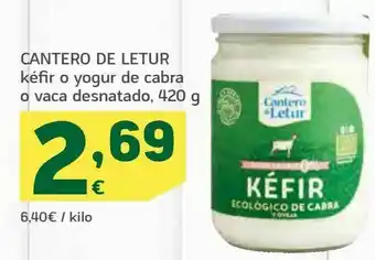 HiperDino Cantero de letur kéfir o yogur de cabra o vaca desnatada oferta