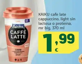 HiperDino Kaiku cafe late cappuccino, light sin lactosa o proteína oferta