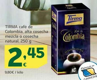 HiperDino Tirma café de colombia, alta cosecha mezcla o cosecha natural oferta