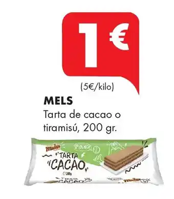 Supermercados Lupa MELS Tarta de cacao o tiramisú oferta