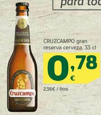 HiperDino Cruzcampo gran reserva oferta