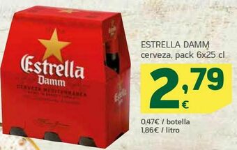 HiperDino Estrella damm cerveza oferta