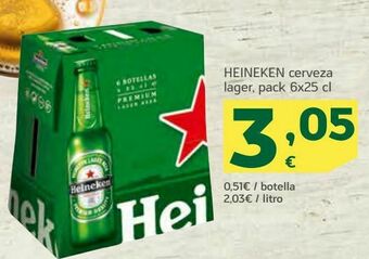 HiperDino Heineken cerveza lager oferta