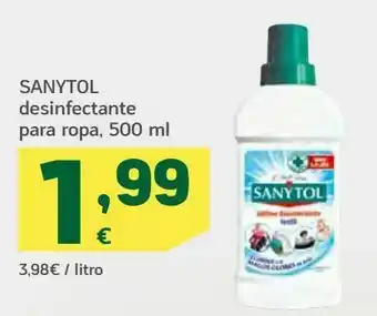 HiperDino Sanytol desinfectante para ropa oferta
