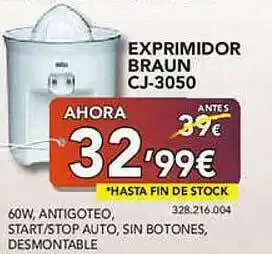 Expert Exprimidor Braun Cj-3050 oferta