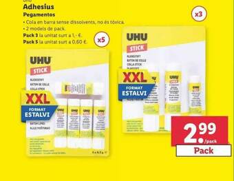 Lidl Uhu Pegamentos oferta