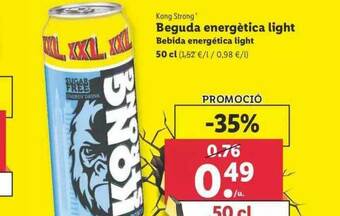 Lidl Kong Strong Bebida Energética Light oferta