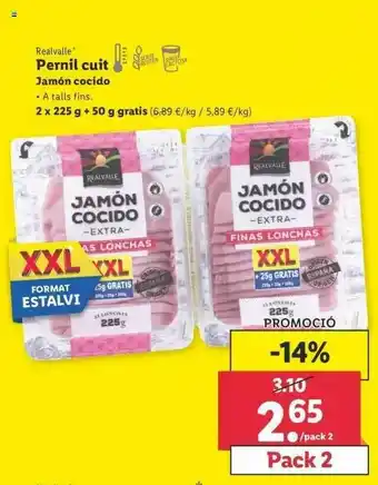 Lidl Realvalle Jamón Cocido oferta