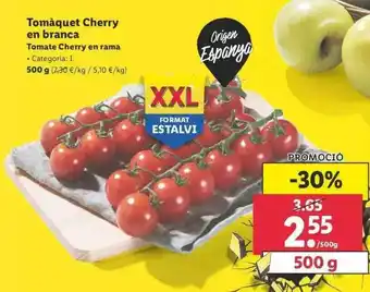 Lidl Tomate Cherry En Rama oferta
