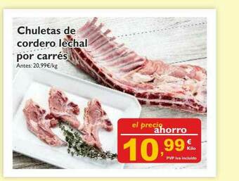 Supermercados La Despensa Chuletas De Cordero Lechal Por Carrés oferta
