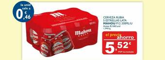 Supermercados La Despensa Cerveza Rubia 5 Estrellas Lata Mahou oferta