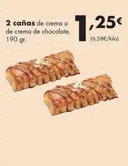 Supermercados Lupa 2 cañas de crema o de crema de chocolate oferta