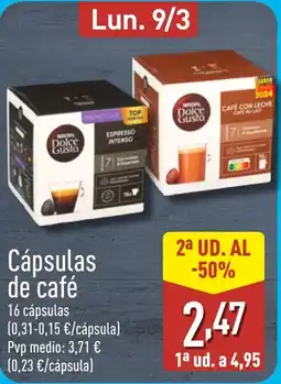 ALDI Cápsulas de café oferta