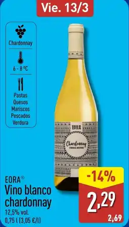 ALDI EORA Vino blanco chardonnay oferta