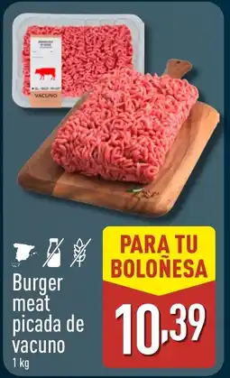 ALDI Burger meat picada de vacuno oferta