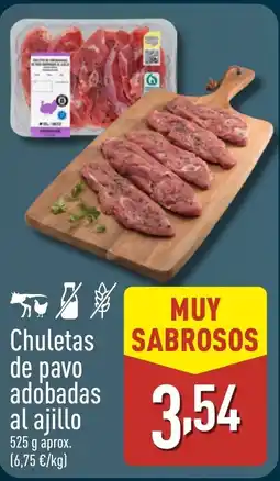 ALDI Chuletas de pavo adobadas al ajillo oferta